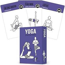 NewMe Fitness Yoga Cards, Pose Sequence Flow - 70 Poses, 9 Sequences Sanskrit & English Asana Names Sequencing Practice Guide for Beginner Intermediates Durable Plastic-30