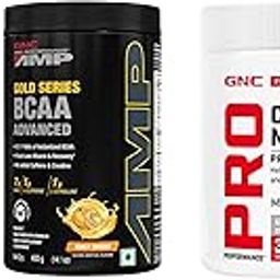 GNC Pro Performance Pre-Workout | 360 gm | Blue Raspberry + AMP Gold Series BCAA Advanced | 400 gm | Tangy Orange + Creatine Monohydrate | Unflavoured | 100gm (Combo Pack)-image-13