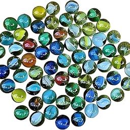 Generic Glass Marble Kanche (Pack of 50 Pcs) for Decoration & Kids Playing-15