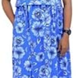 Butter Buds Women's Night Wear Puff Sleeve Digital Printed Zipless Maternity/Nursing & Feeding Maxi/Nighty/Gown/Kurta/Dress with Pocket (S Size)-image-72
