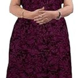 Women's Cotton Printed Over Size Maxi Nightgown Nighty for Women Ankle Length Night Dress - Pack of 1 (Free Size, NGOS)-image-3