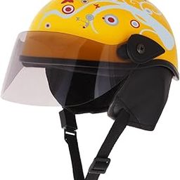 Western Era Stylish Open Face Helmet for Kids || Baby Safety and Comfort || (3-12 Yrs) (Yellow Glossy (Red))-picture-10