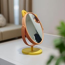 Adorable Cat-Shaped 360° Rotating Vanity Mirror with Stand – Cute Desktop Makeup Mirror for Girls, Kids & Teens | Compact, Adjustable & Stylish-image-13