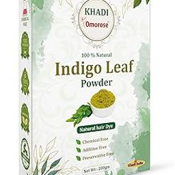 Khadi Omorose Indigo Leaf Powder for Black hair | 200 Grams | Natural hair color, Chemical free | Resealable Zipper Stand Pouch-40
