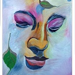 BUDDHA ORIGINAL HAND MADE OIL PAINTING ON CANVAS-image-35