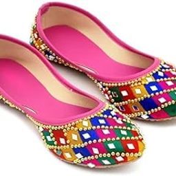 SHOPBIZ Comfortable Women's Daily Party Office Wear Rajasthani Mojari-Jutti Shoe Belly-image-31