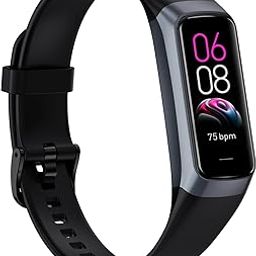 Fitness Tracker, Activity Tracker with 24/7 Heart Rate, Sleep Tracking, Calories, Fitness Watch with 1.1" AMOLED Screen, Waterproof Step Tracker for Android iPhones Women Men, Black-image-98