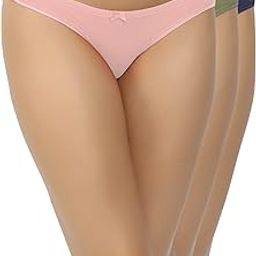 Women Cotton Spandex Bikini Panty Comfortable Everyday Wear Moisture Absorbant Low Waist Fit Panties Stain Resistant Model SL 901 (Pack of 3)-image-49