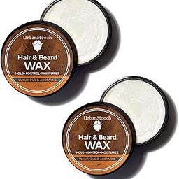 UrabnMooch Premium Hair | Beard & Mustache Wax for Strong Hold | Natural 2 in 1 Hair and Beard Wax | Enriched with Shea Butter | Argan Oil and Vitamin-E | Beard Hair Wax for Smooth| Shiny and Healthy Beard and Hair | 75g each ( Pack of 2 )-image-5