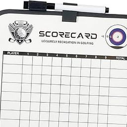 ATORSE Golf Scoreboard with Marker and Eraser Reusable Match Data Small Whiteboard Scorecards & Holders-image-2