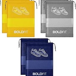 Shoe Bag for Travel & Storage Travel Organizer for Women & Men Travel Accessories Shoe Organizer Shoe Bags Pouches Travel Shoe Cover, Essentials - Pack of 6 Shoe Pouch (Blue, Yellow, Grey)-image-95