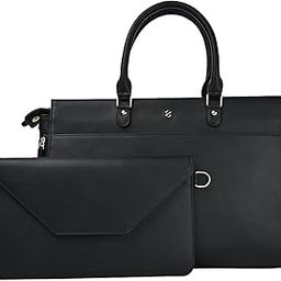 Women's Office Laptop Bag With Extra Pouch | Faux Leather Handbag for Women, Office Bag, Womens Handbag Compatible for 13 Inch Laptop-image-8