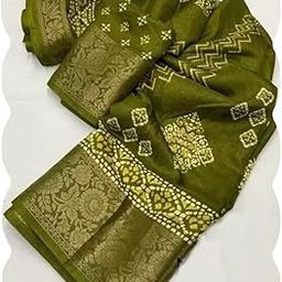 Bandhani Print Dola Silk Saree for Women-image-39