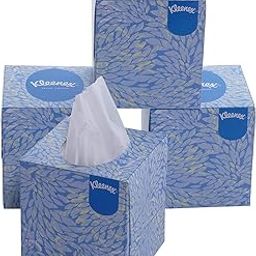 KLEENEX® Facial Tissue Cube 60040-2 ply Face Tissue - 4 Tissue Boxes x 50 Facial Tissues - Sheet Size 21 x 21 cm (200 facial tissues)-23