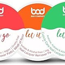 BAD COMPANY Nail Polish Remover Wipes (Rose, Lemon & Orange) | Alcohol Free, Acetone Free & Acetate Free | Quick Action Non-Drying Cuticle Care Formula -with nourishing Olive Oil, Aloe Vera & Vitamin E (30 Pads each) - Combo of 3-image-28