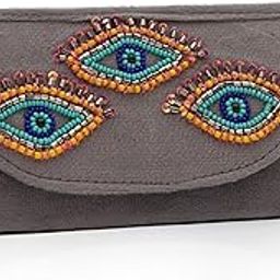 Hand Embroidered Grey Sunglass Cover, Stylish Velvet Sunglasses Case | Soft Protective Eyewear Pouch | Magnetic Closure | Compact & Lightweight | Unisex Glasses Holder-picture-14