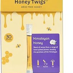 Honey Twigs Himalayan Multiflora Honey |Pure Honey, 240gms (30 Single Sachets) |Grade A Himalayan Honey - Traceable Source | Zero Additives | Zero Added Sugar |Immunity Booster|Tear Squeze Eat-3