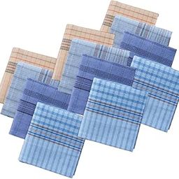 Checked multicolor Premium Collection Handkerchief|Hanky Set For Men Easy Wash & XXL King Size Set of 12 pc|Size-53 * 53CM-image-44