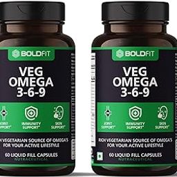 Boldfit Veg Omega 3 6 9 Capsules with Flaxseed Borage Olive Oil for Skin, Joint, Muscle Support EPA DHA Source for Men Women – 120 Count-image-36