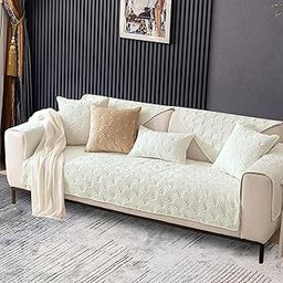 Cortina Premium Style Anti Slip 2 Seater Sofa Cover Set | Microfiber Sofa Slipcover |2 Back Cover + 1 Seat Cover + 2 Handle Cover - White-image-33