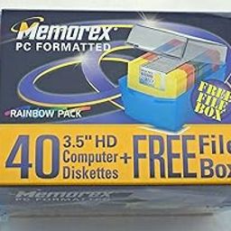 3.5" High-Density Floppy Disks with File Box (Rainbow, 40-Pack)-image-39