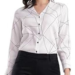 Geometric Print Shirt - White and Black-picture-18