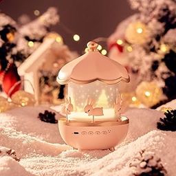 Uigos Bunny Night Light Cabin Projector Lamp 360° Rotatable LED Night Lamp for Room Decor, Kids Night Lights for Girls Bedroom 6 Film Shade, Star Projector, USB Powered Birthday Gift for Kids-image-23
