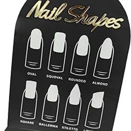 UJEAVETTE® Nail Art Display Board Diy Nail Salon Nail Shape Acrylic Nail Practice Board-48