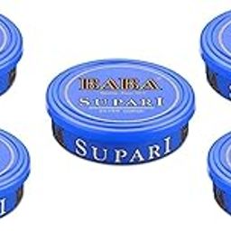 BABA Silver Coated Supari - Refreshing, Exotic and Aromatic Mouth Freshener - 10g Tin (Pack of 5)-image-2