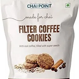 CHAI POINT Filter Coffee Cookies (210 Gram), Guilt Free Cookies, Healthy Snacks, Made With Whole Wheat & Oats, 100% Vegetarian, No Preservatives, Filled With Super Seeds, Oatmeal-image-41
