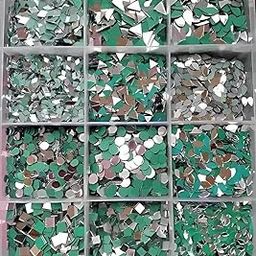 12 Shape Mirror Kit For Lippan Art And Craft Work And Free Glue Mirror 1200 pcs-24