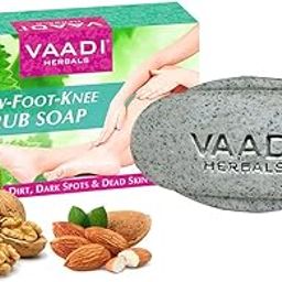 Vaadi Herbals Elbow Foot Knee Scrub Soap with Almond and Walnut Scrub, 75g-40
