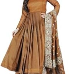 Women's Designer Sharara Suit Set – Gold Crazy Fabric, Sequin Embroidery, Fully Stitched with Dupatta (M to XXL)-image-74