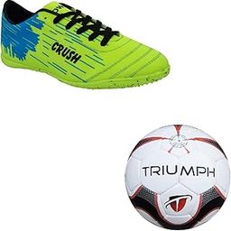 Football Pu M-90 with Gowin Football Shoe Crush Futsal Green Cyan Size-5-image-80