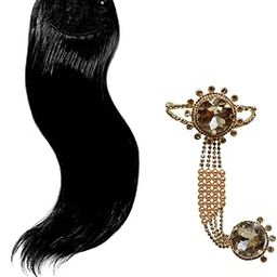 Verbier Scalp And Side Cover Up Hair Volumizier Extension For Thinning Hair With Ring Bracelet For Women And Girls Set Of 1-image-55