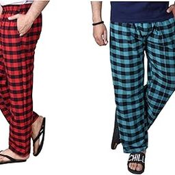 Comfortable and Stylish Cotton Check Pyjama for Men - Stay Cozy All Day Night! Pack of 2, (Free Size, Multicolor LDS11454)-image-29