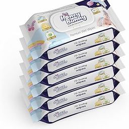 Honey Bunny Premium Wet wipes with aloe vera & Vitamin E (432 Wipes) Pack of 6-image-44