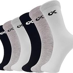 Texas Premium Socks for Men's Solid Calf Crew Combed Cotton Full Length Formal Official Socks for All Season, Odour Free & Breathable Comfort, Free Size – (WHITE/GREY/BLACK)-image-15