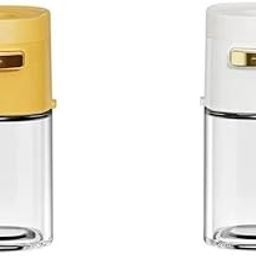 SHIPLORD® Effortless Seasoning: 180ml Glass Salt Shaker with Press Control for Easy Kitchen Use & Cleaning-image-56