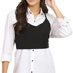 Beau Desgin Women's Stylish Detachable Top Soft Breathable Fabric Sleeveless Wearing On Shirt Regular Fit (Black)-image-20