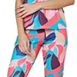 Multicolor Cotton Lycra Blend Styled With All Over Geometric Print Tracksuit | Co-ord Set For Women| Active Wear Suit Set For Women|-image-61