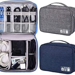 Gadget Bag Electronics Accessories Organizer, Hard Disk Bag Travel Kit for Cables, Plug and More (Multi Color)-image-9