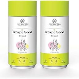 NUTRiHERBS Grape Seed Extract Capsules 500mg - Potent Antioxidant Supplement for Skin & Hair Health, Anti-Aging Support, and Immune Boost - 90 Vegan Capsules Pack of 2-image-95