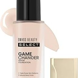 Swiss Beauty Select Game Changer Serum Lightweight Foundation | With Natural and Dewy finish | Shade- Creamy Vanilla, 30gm |-32
