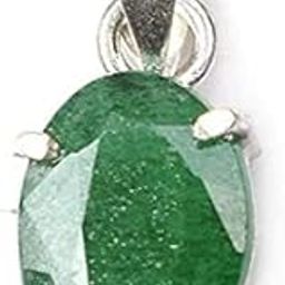 7.25 Ratti 6.00 Carat Lab Certified Natural Emerald Loose Gemstone Panna Gold Plated Pendant Locket for Men and Women (Astrological Purpose)-image-75