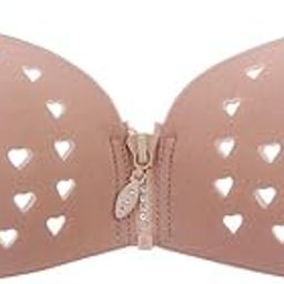 Womens One-Piece Sticky Strapless Self Adhesive Silicone Bra Wedding Dress B Skin Color-image-15