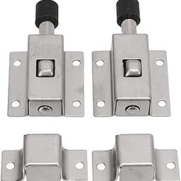 S SINDHIA® Heavy Duty Stainless Steel Tower Bolt Lock with Round Knob – Rustproof Safety Latch for Doors & Windows 2Pcs (Silver Finish)-24