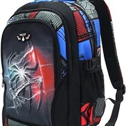 � School Backpack for Boy Kids Stylish Spider Man Waterpoof Large Capacity School Bag for Kids, Travel, Camping, Burden-relief School Backpack for Kids Gift (5-10 Years Old) - 1-image-9