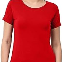 Women's Cotton Plain Round Neck Half Sleeve T-Shirt-image-96