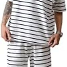 Co-ord White Blaze Oversized Set Majestic Classic Set Nightwear T-Shirt & Shorts Casual Wear | Night Outfits,-image-109